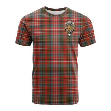 MacPherson Weathered Tartan T-Shirt with Family Crest