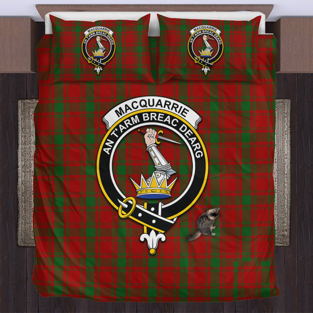 MacQuarrie (McQuarrie) Tartan Bedding Set with Family Crest US Bedding Set - Tartan Vibes Clothing