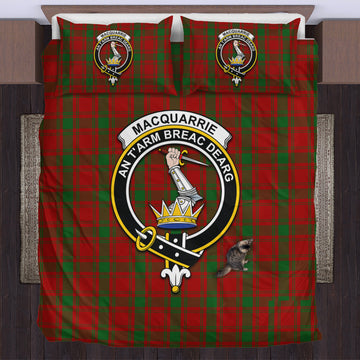 MacQuarrie (McQuarrie) Tartan Bedding Set with Family Crest