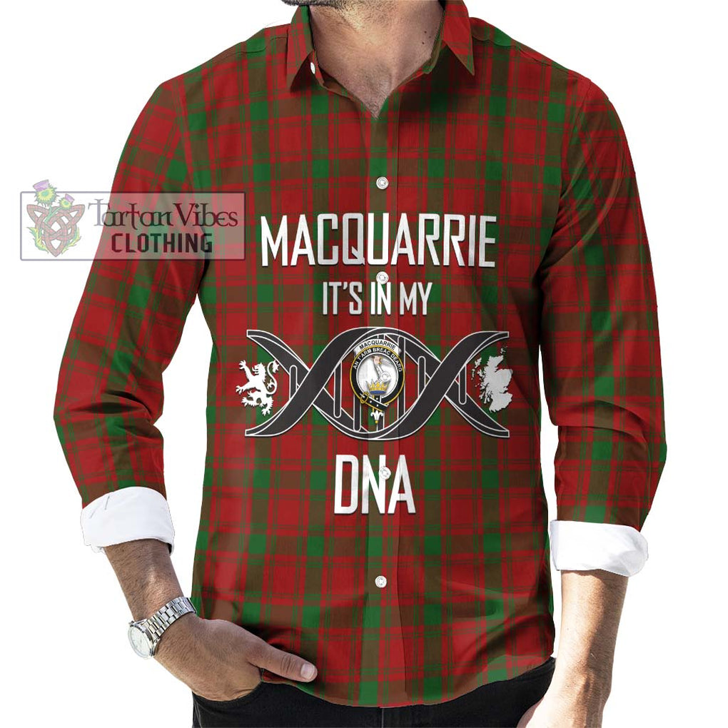MacQuarrie (McQuarrie) Tartan Long Sleeve Button Shirt with Family Crest DNA In Me Style Men's Shirt S - Tartanvibesclothing Shop