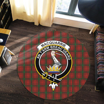 macquarrie-tartan-round-rug-with-family-crest