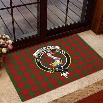MacQuarrie (McQuarrie) Tartan Rubber Doormat with Family Crest