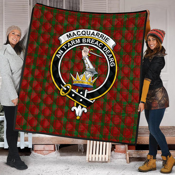 MacQuarrie Tartan Quilt with Family Crest