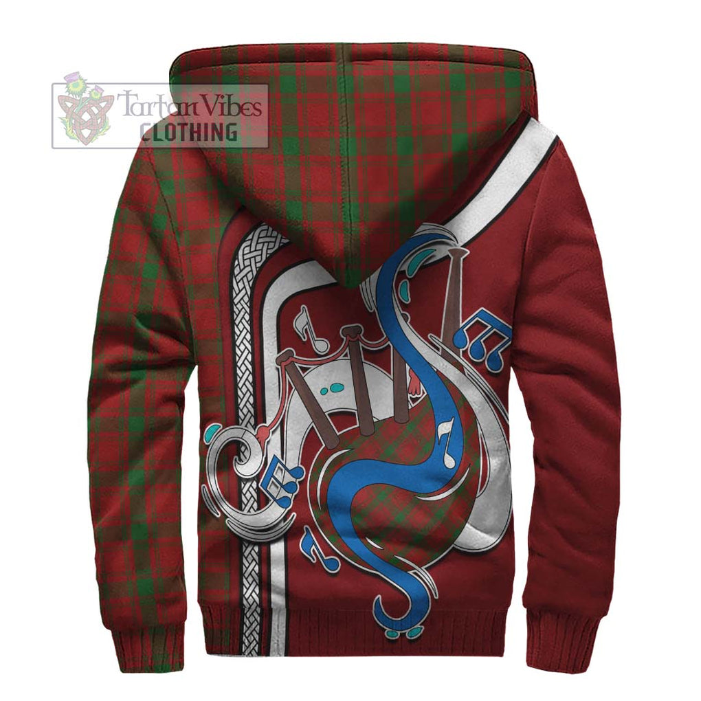 MacQuarrie (McQuarrie) Tartan Sherpa Hoodie with Epic Bagpipe Style - Tartanvibesclothing Shop