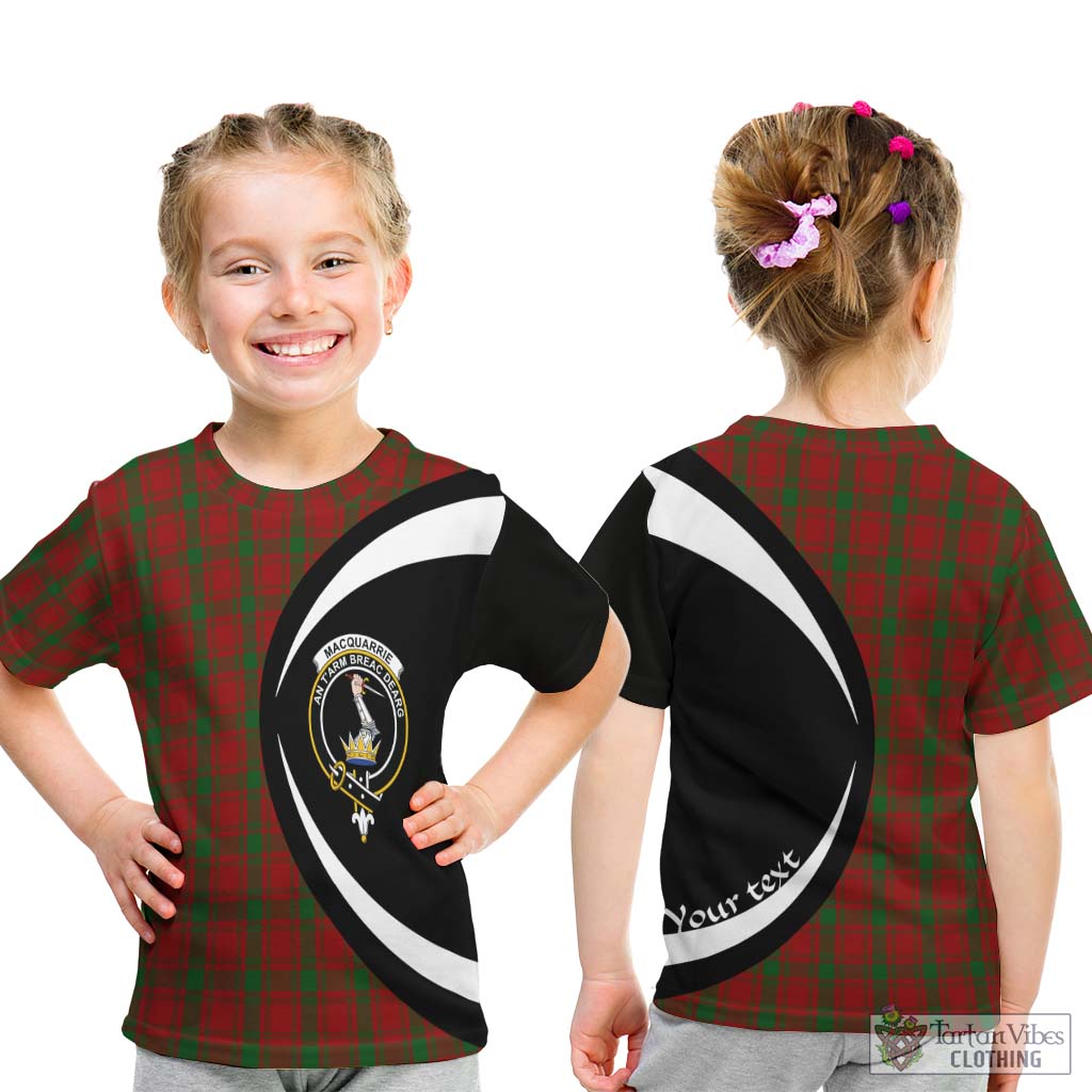 MacQuarrie (McQuarrie) Tartan Kid T-Shirt with Family Crest Circle Style - Tartan Vibes Clothing