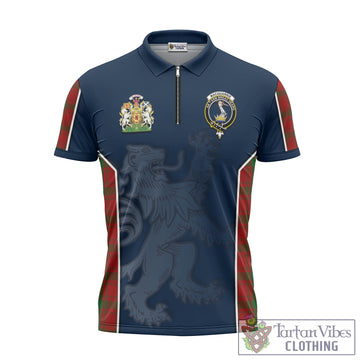 MacQuarrie (McQuarrie) Tartan Zipper Polo Shirt with Family Crest and Lion Rampant Vibes Sport Style
