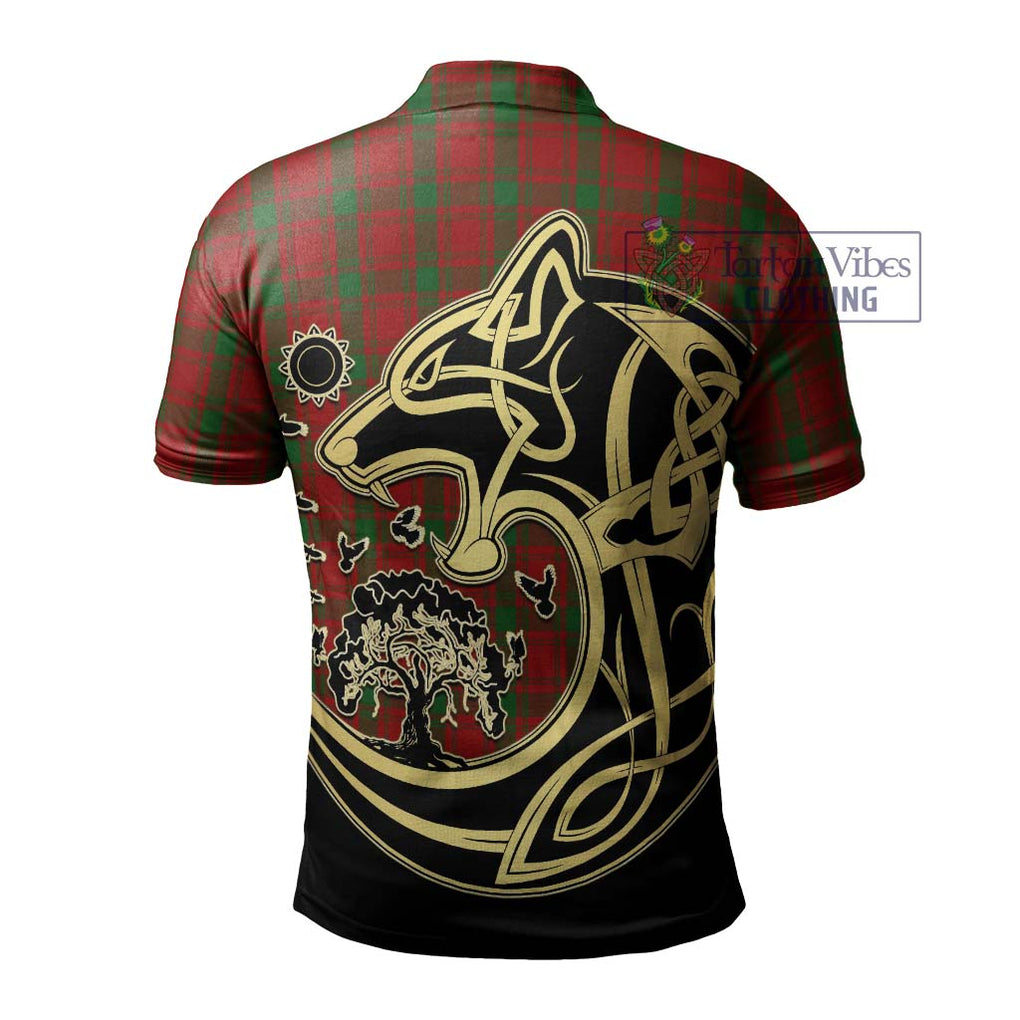 MacQuarrie (McQuarrie) Tartan Polo Shirt with Family Crest Celtic Wolf Style - Tartanvibesclothing Shop
