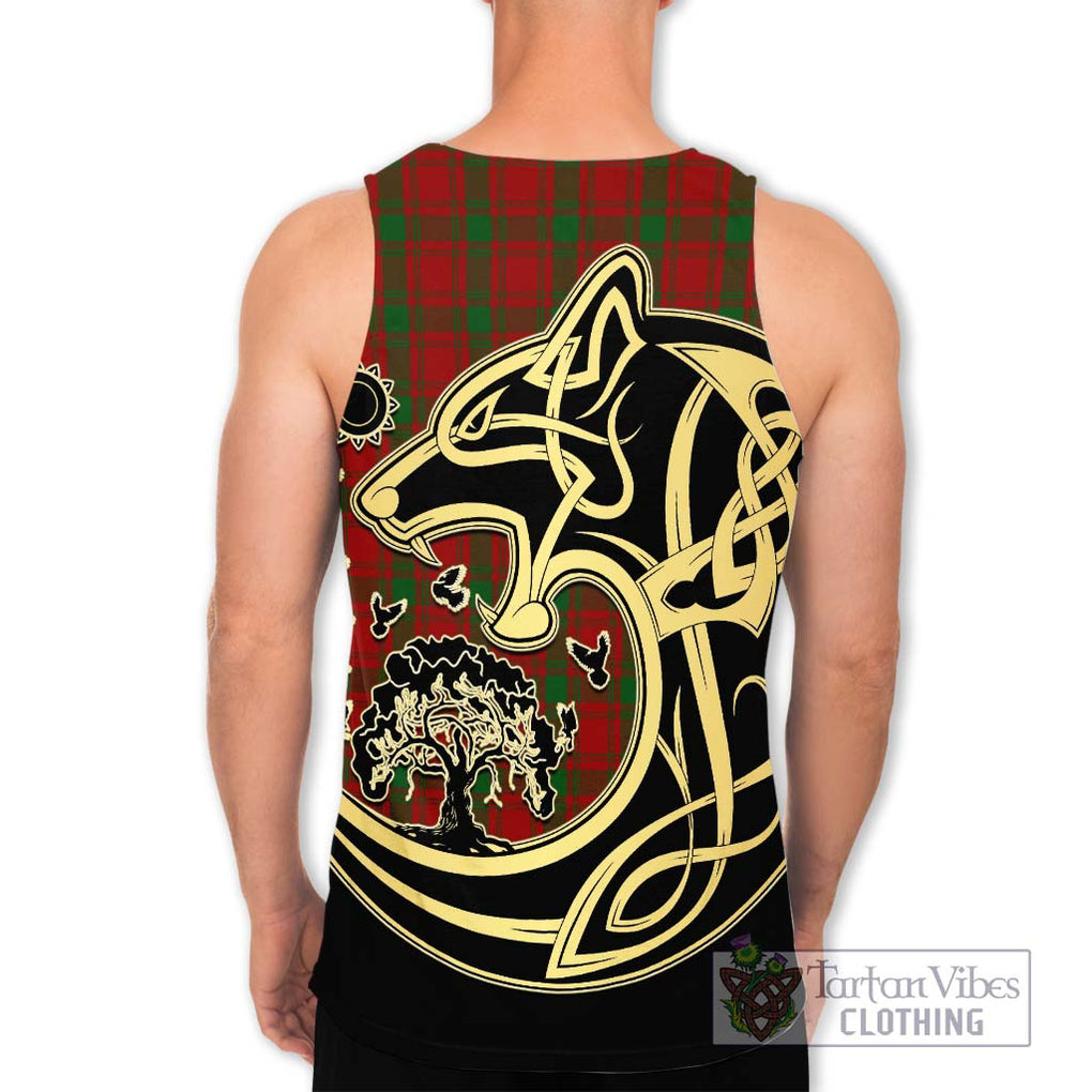 MacQuarrie (McQuarrie) Tartan Men's Tank Top with Family Crest Celtic Wolf Style - Tartan Vibes Clothing
