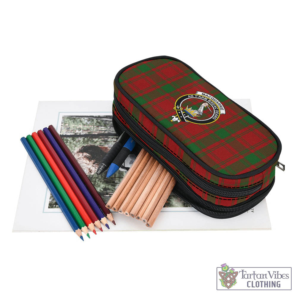 Tartan Vibes Clothing MacQuarrie Tartan Pen and Pencil Case with Family Crest