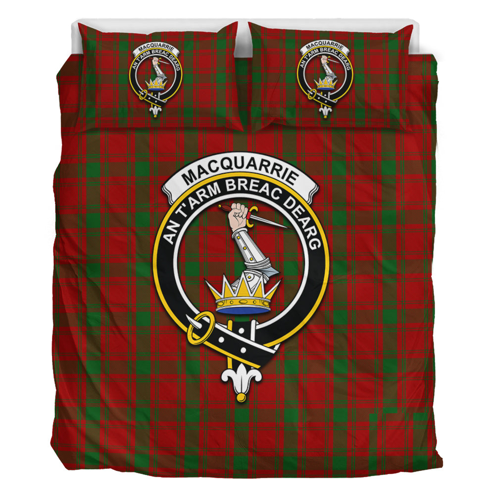 MacQuarrie (McQuarrie) Tartan Bedding Set with Family Crest - Tartan Vibes Clothing