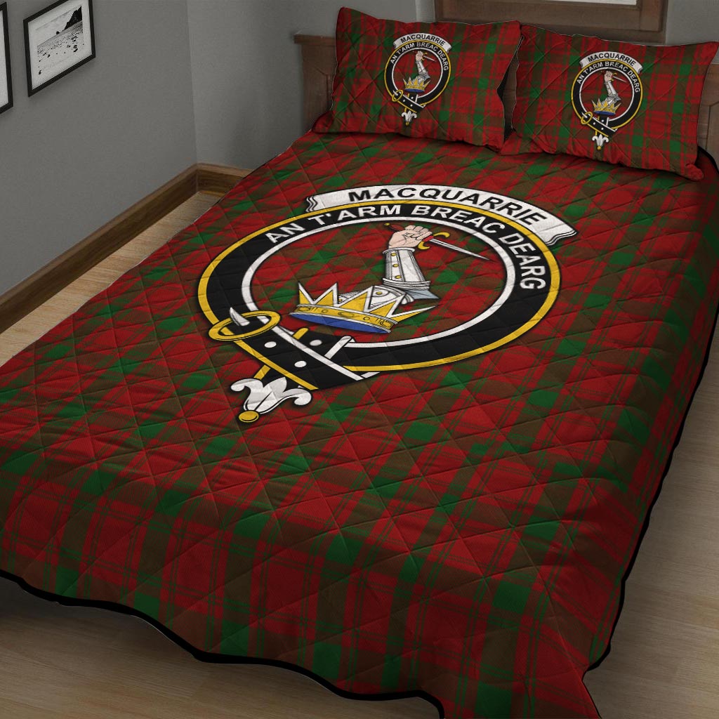 MacQuarrie (McQuarrie) Tartan Quilt Bed Set with Family Crest - Tartan Vibes Clothing