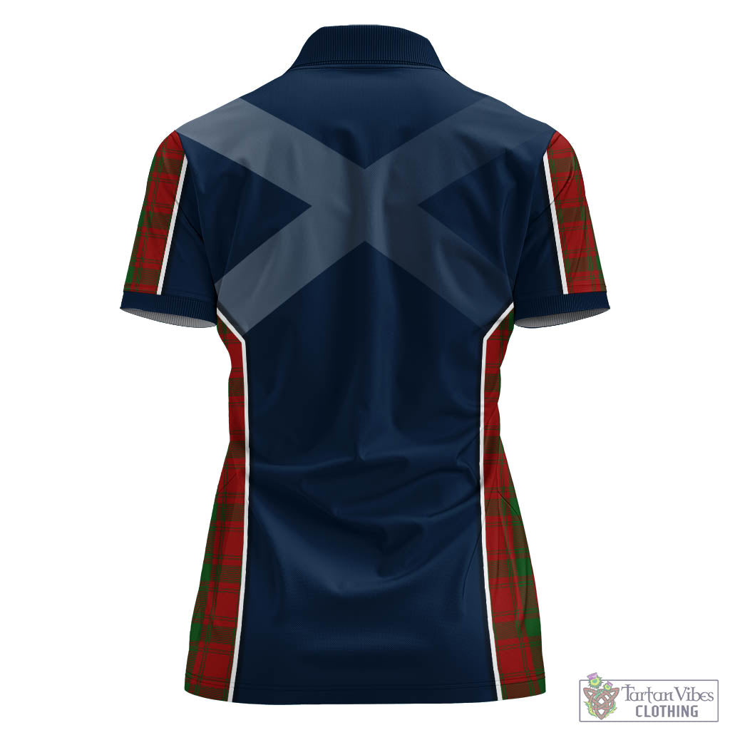 Tartan Vibes Clothing MacQuarrie Tartan Women's Polo Shirt with Family Crest and Lion Rampant Vibes Sport Style