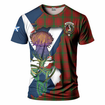 Tartan Vibes Clothing MacQuarrie (McQuarrie) Tartan Family Crest T-Shirt Scottish Thistle Celtic Inspired