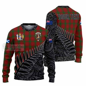 MacQuarrie (McQuarrie) Crest Tartan Knitted Sweater with New Zealand Silver Fern Half Style