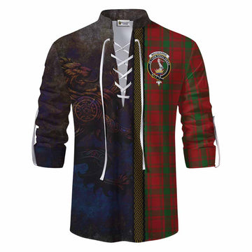 MacQuarrie (McQuarrie) Tartan Family Crest Ghillie Kilt Shirt Alba Gu Brath Be Brave Lion Ancient Style