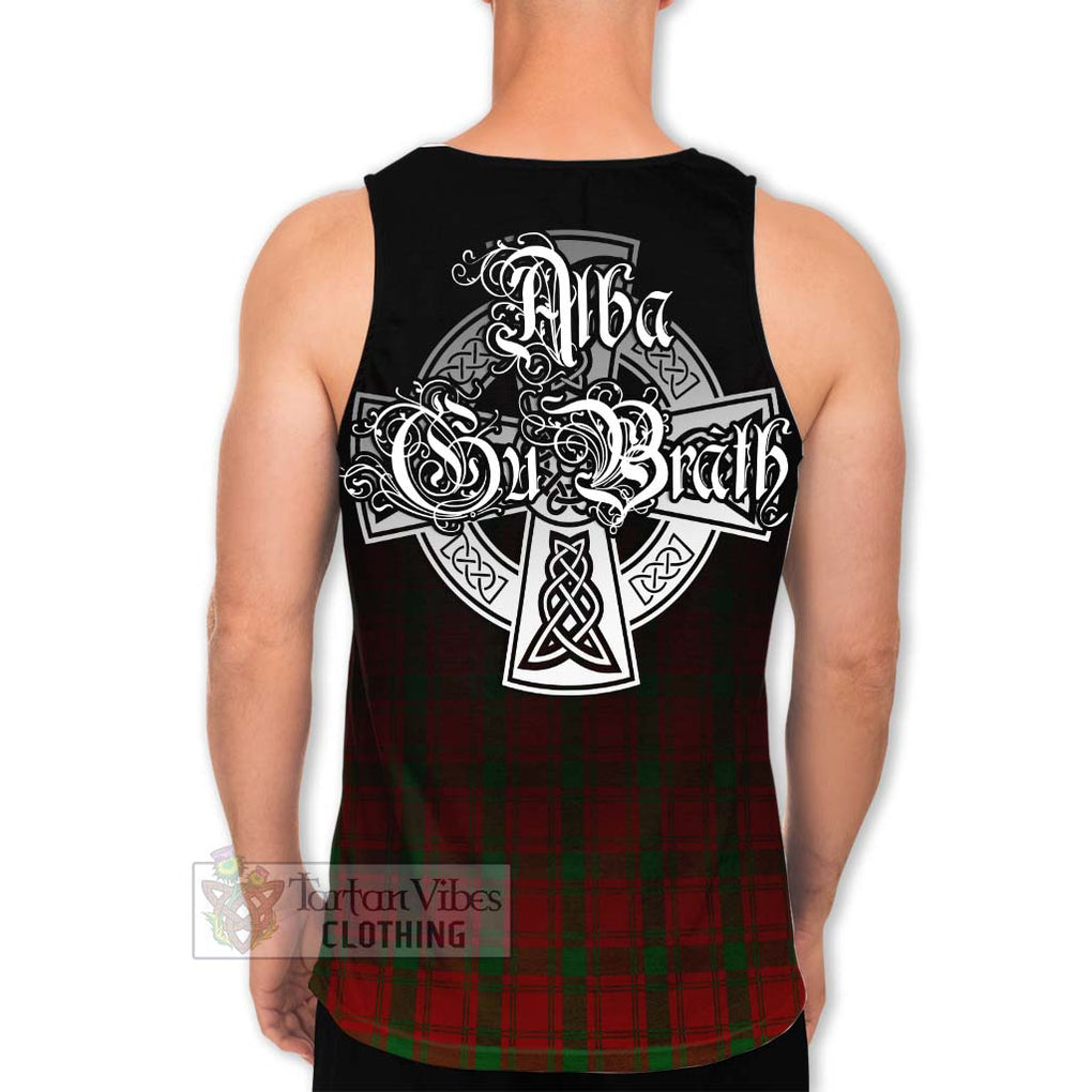 Tartan Vibes Clothing MacQuarrie (McQuarrie) Tartan Men's Tank Top Featuring Alba Gu Brath Family Crest Celtic Inspired