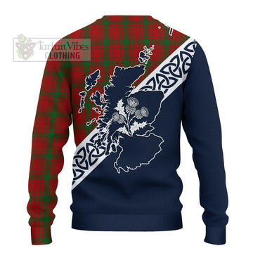 MacQuarrie (McQuarrie) Tartan Ugly Sweater Featuring Thistle and Scotland Map