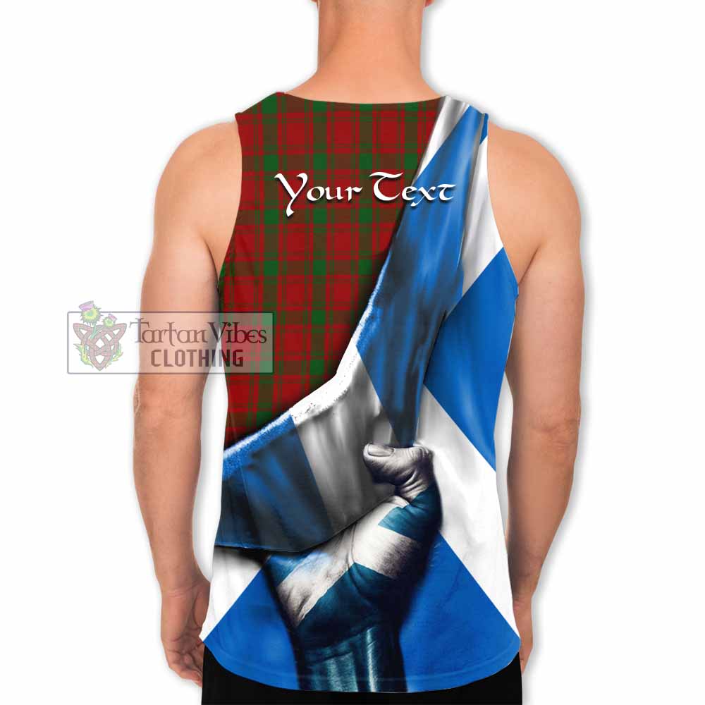 Tartan Vibes Clothing MacQuarrie (McQuarrie) Tartan Men's Tank Top with Family Crest Scotland Patriotic Style