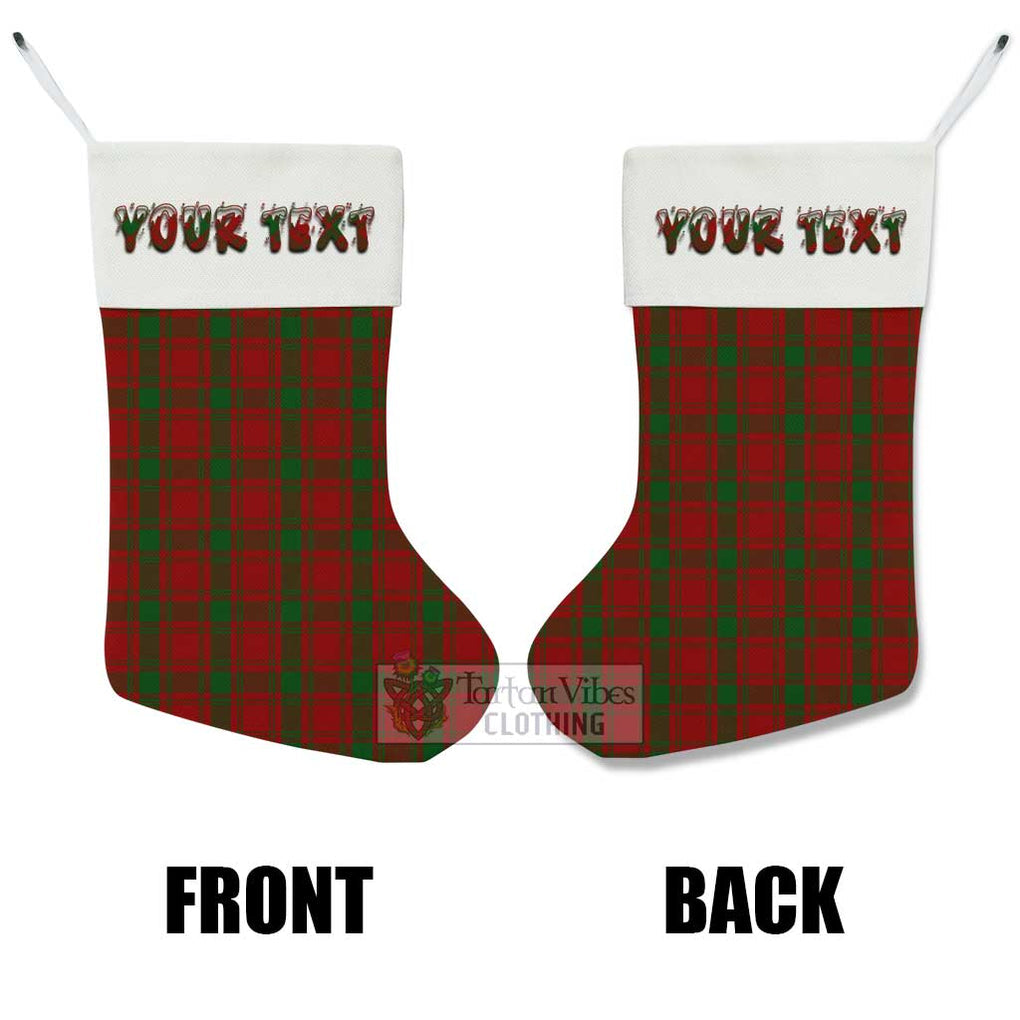 Tartan Vibes Clothing MacQuarrie (McQuarrie) Tartan Christmas Stocking with Personalized Text