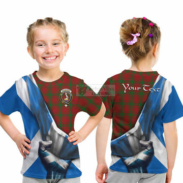 Tartan Vibes Clothing MacQuarrie (McQuarrie) Tartan Kid T-Shirt with Family Crest Scotland Patriotic Style