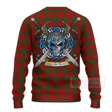 MacQuarrie (McQuarrie) Tartan Ugly Sweater with Family Crest Celtic Skull Style
