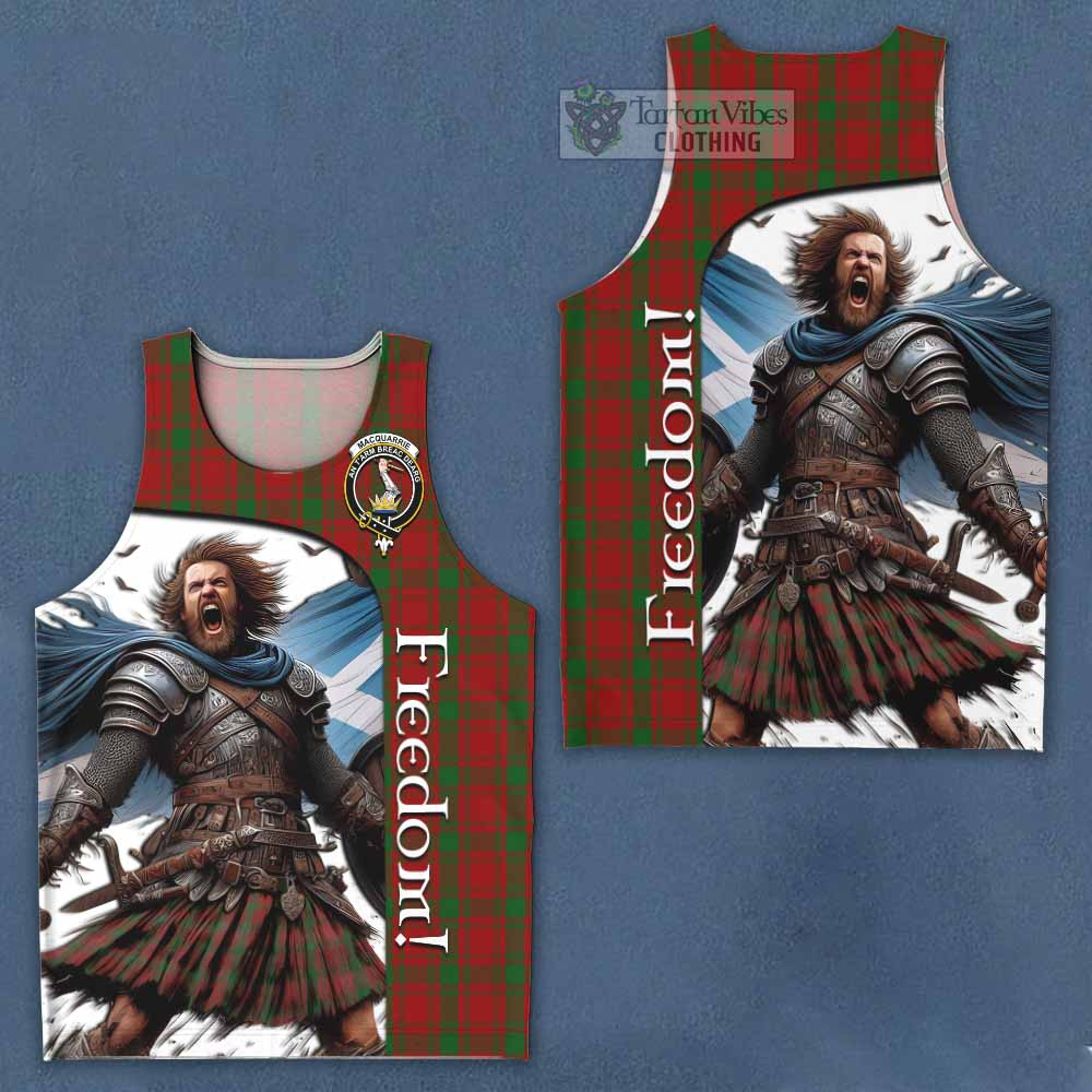 Tartan Vibes Clothing MacQuarrie (McQuarrie) Crest Tartan Men's Tank Top Inspired by the Freedom of Scottish Warrior