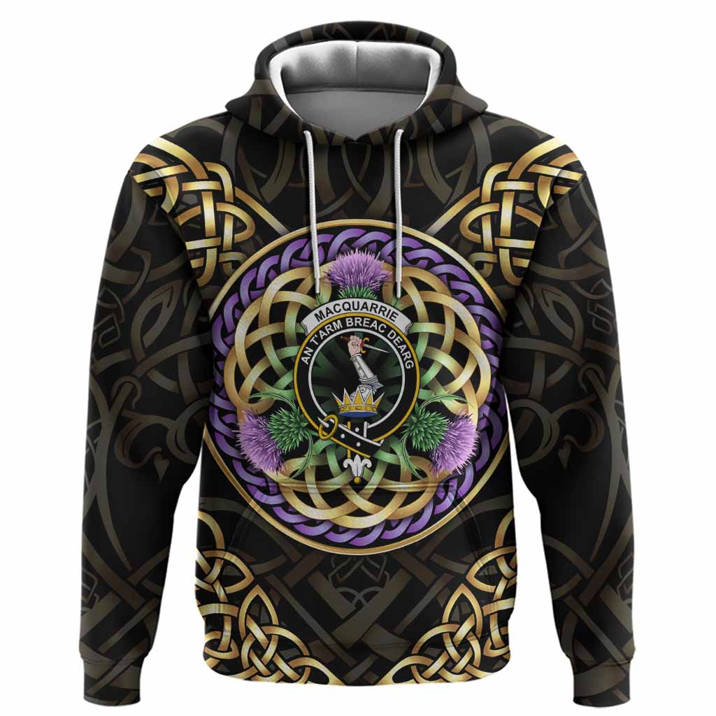 MacQuarrie (McQuarrie) Clan Crest Hoodie Celtic Scottish Thistle