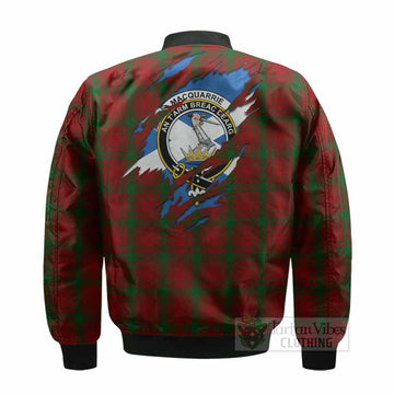 MacQuarrie (McQuarrie) Clan Crest In Me Tartan Bomber Jacket Scotland Flag Style