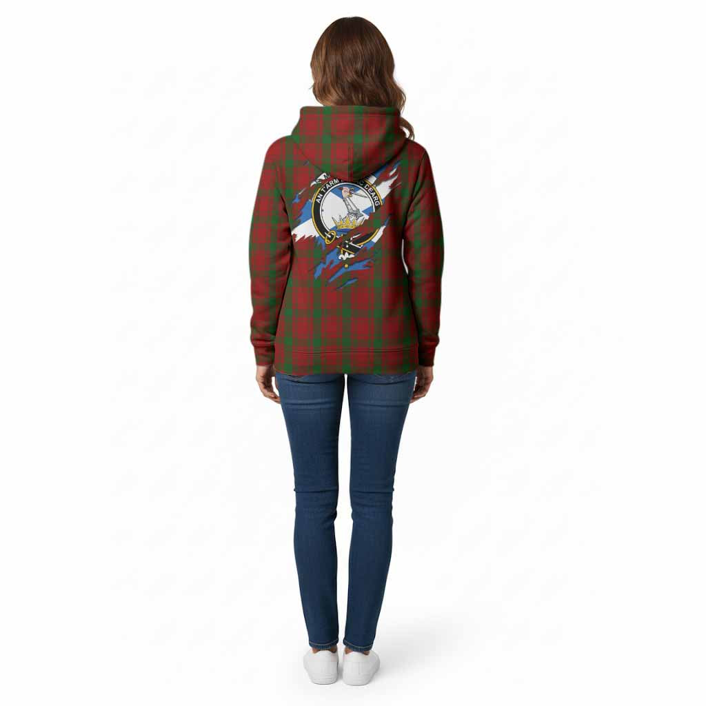 MacQuarrie (McQuarrie) Clan Crest In Me Tartan Cotton Hoodie Scotland Flag Style