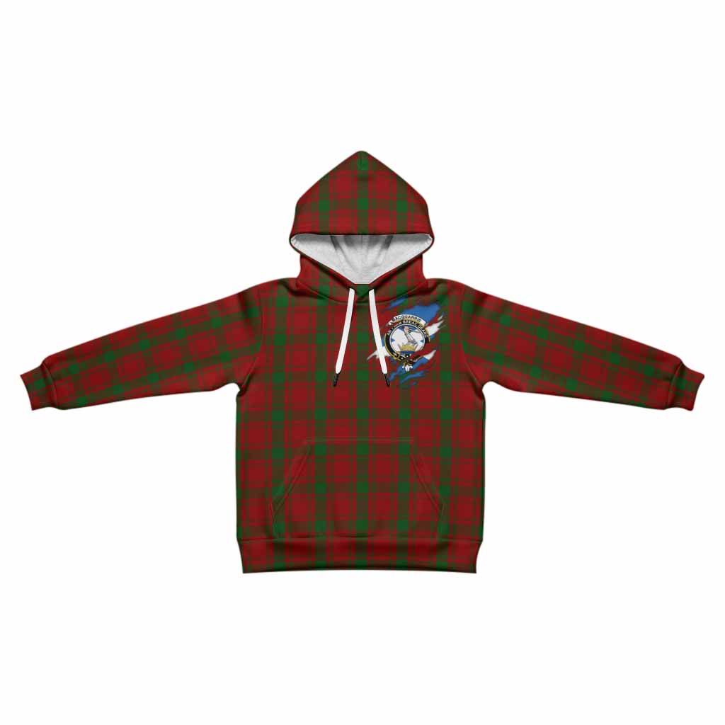 MacQuarrie (McQuarrie) Clan Crest In Me Tartan Kid Hoodie Scotland Flag Style