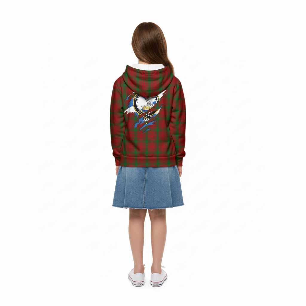 MacQuarrie (McQuarrie) Clan Crest In Me Tartan Kid Hoodie Scotland Flag Style