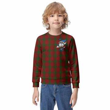 MacQuarrie (McQuarrie) Clan Crest In Me Tartan Kid Knitted Sweatshirt Scotland Flag Style
