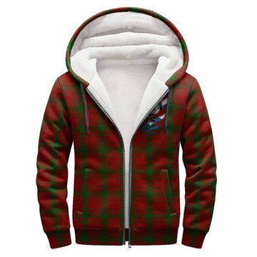 MacQuarrie (McQuarrie) Clan Crest In Me Tartan Sherpa Hoodie Scotland Flag Style