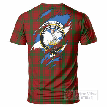 MacQuarrie (McQuarrie) Clan Crest In Me Tartan T-Shirt Scotland Flag Style