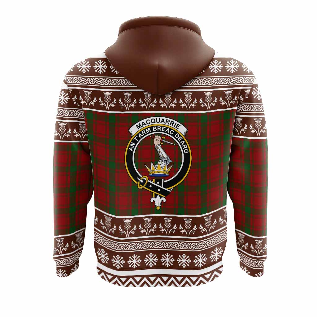 MacQuarrie (McQuarrie) Clan Tartan Christmas Hoodie with Family Crest - Tartan Vibes Clothing