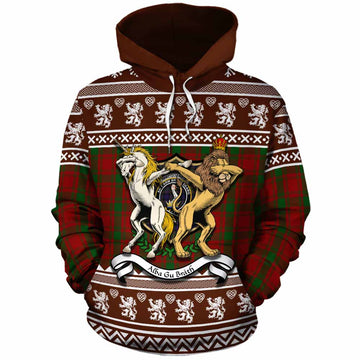 MacQuarrie (McQuarrie) Clan Tartan Crest Christmas Cotton Hoodie Coat of Arms Funny Style