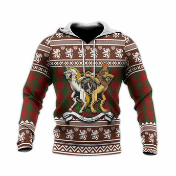 MacQuarrie (McQuarrie) Clan Tartan Crest Christmas Knitted Hoodie Coat of Arms Funny Style