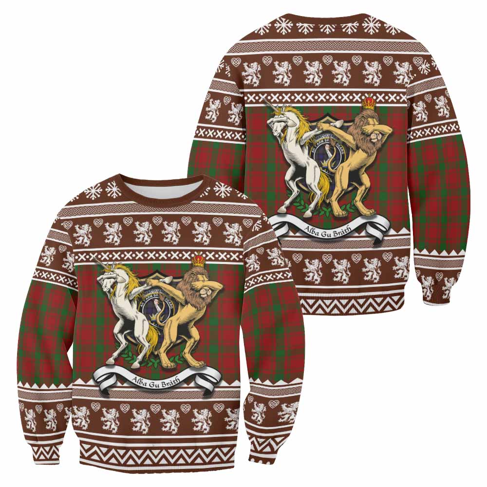 MacQuarrie (McQuarrie) Clan Tartan Crest Christmas Sweatshirt Coat of Arms Funny Style - Tartan Vibes Clothing