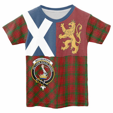 MacQuarrie (McQuarrie) Crest Tartan Kid T-shirt with Lion Rampant Saltire Style