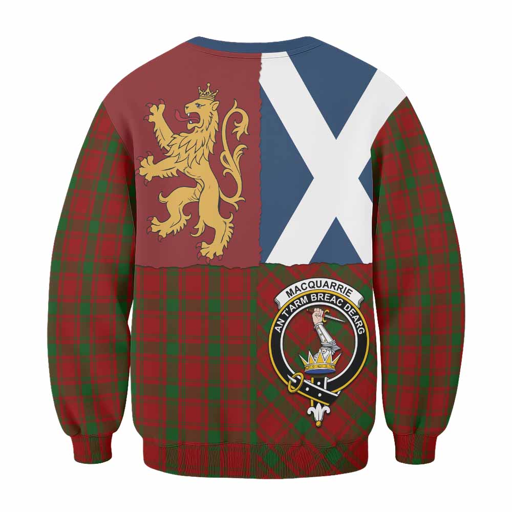 MacQuarrie (McQuarrie) Crest Tartan Sweatshirt with Lion Rampant Saltire Style