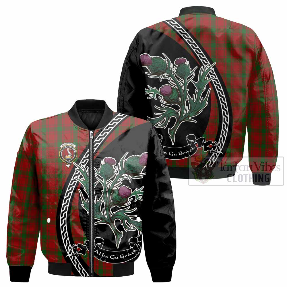 MacQuarrie (McQuarrie) Family Crest Tartan Bomber Jacket Alba Thistle Inspired - Tartan Vibes Clothing