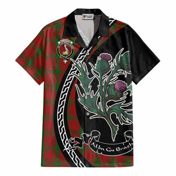 MacQuarrie (McQuarrie) Family Crest Tartan Cotton Hawaiian Shirt Alba Thistle Inspired