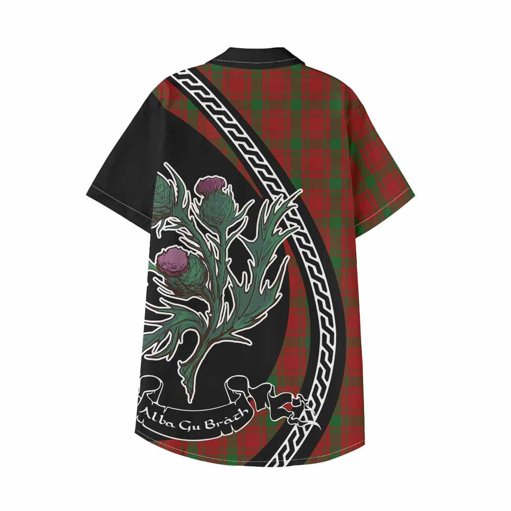 MacQuarrie (McQuarrie) Family Crest Tartan Kid Hawaiian Shirt Alba Thistle Inspired - Tartan Vibes Clothing