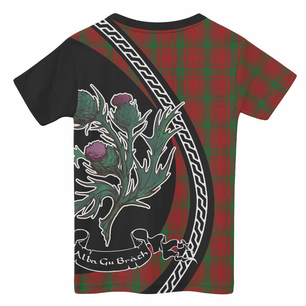 MacQuarrie (McQuarrie) Family Crest Tartan Kid T-shirt Alba Thistle Inspired - Tartan Vibes Clothing