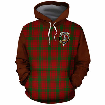 MacQuarrie (McQuarrie) Tartan Accent Cotton Hoodie with Family Crest