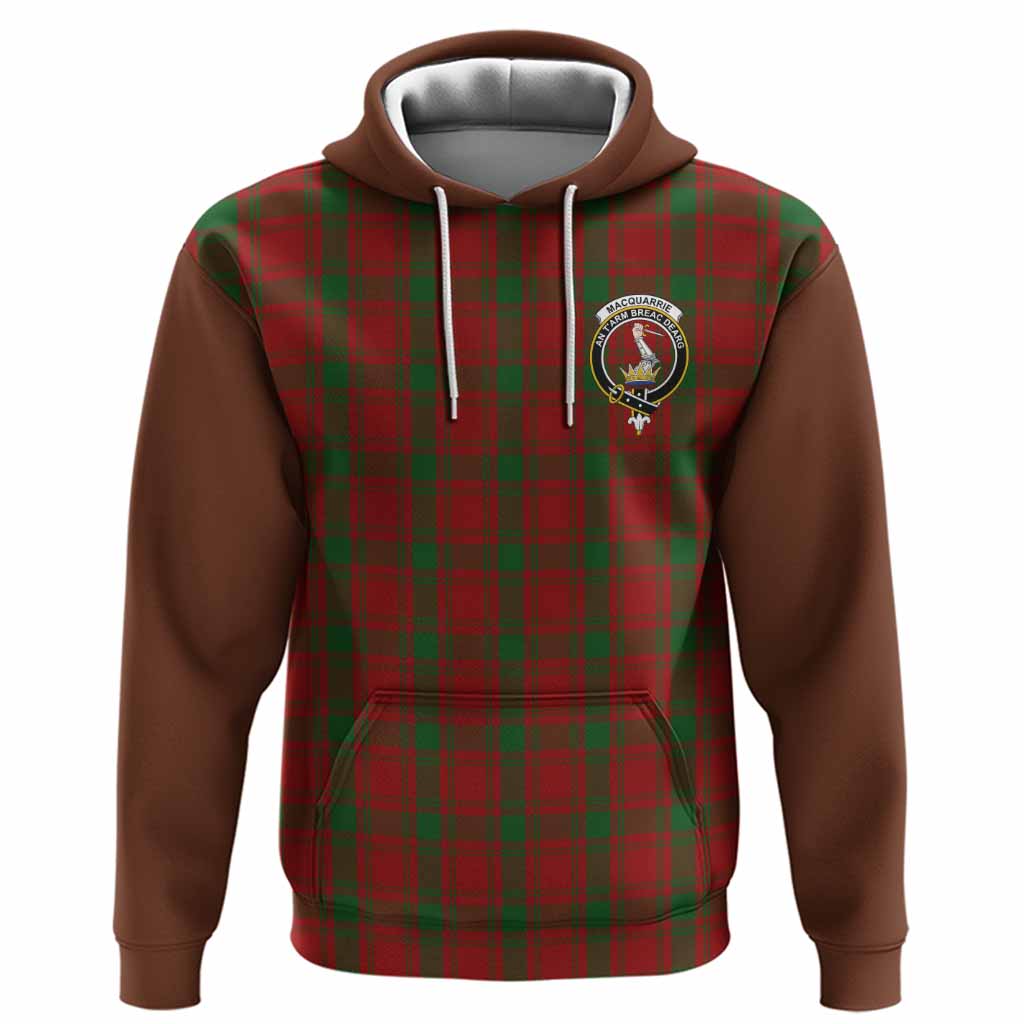 MacQuarrie (McQuarrie) Tartan Accent Hoodie with Family Crest