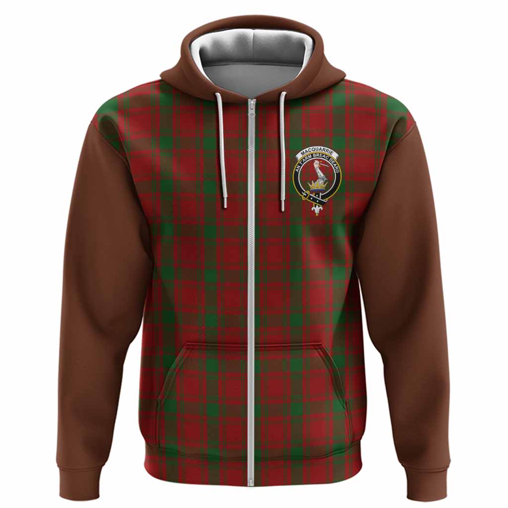 MacQuarrie (McQuarrie) Tartan Accent Hoodie with Family Crest