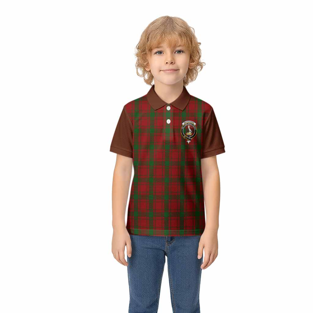 MacQuarrie (McQuarrie) Tartan Accent Kid Polo Shirt with Family Crest