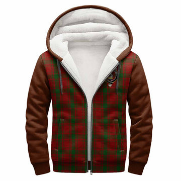 MacQuarrie (McQuarrie) Tartan Accent Sherpa Hoodie with Family Crest