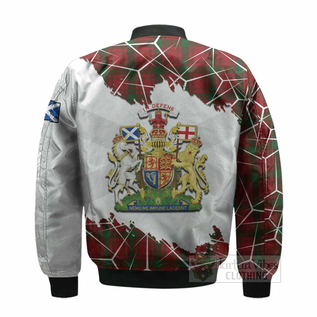 MacQuarrie (McQuarrie) Tartan Bomber Jacket with Family Crest and Lion Rampant Grunge Style